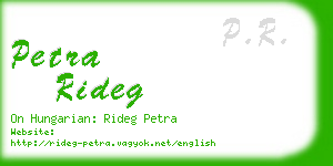 petra rideg business card